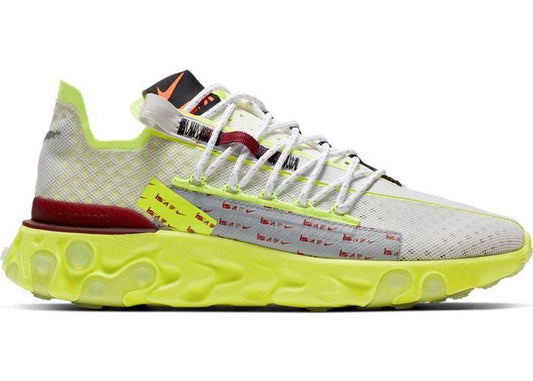 Nike React Runner ISPA Platinum Tint Volt Glow Team Red