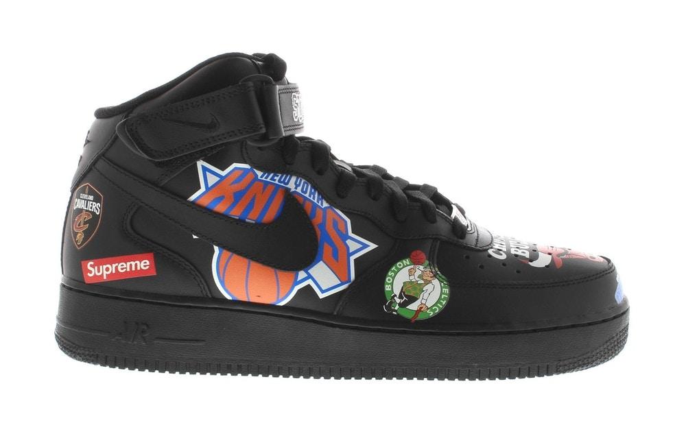 Nike Air Force 1 Mid Supreme NBA Black