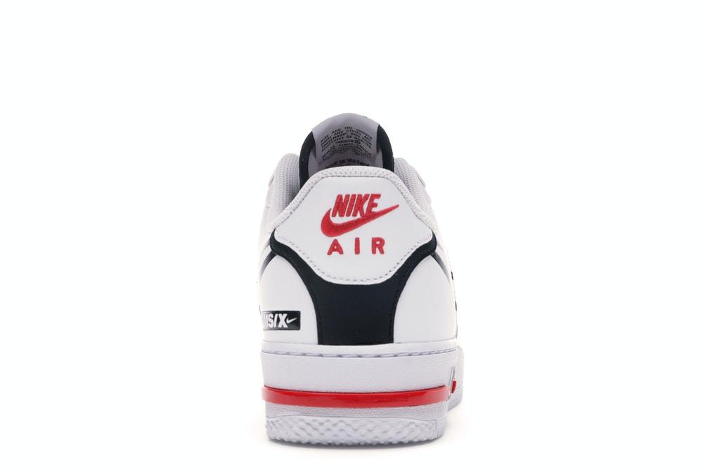 Nike Air Force 1 React White Black Red